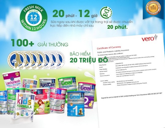 Những con số ấn tượng làm nên thương hiệu sữa hoàng gia Úc