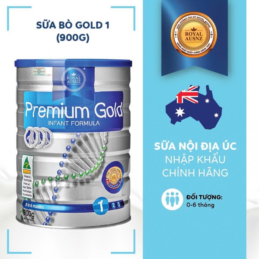 Sữa hoàng gia Úc Premium Gold 1 Infant Formula - Dành cho trẻ từ 0 - 6 tháng tuổi (900g)