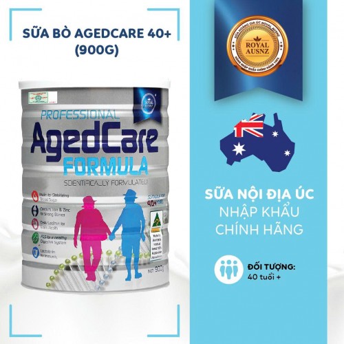 Sữa Hoàng Gia Úc Royal AUSNZ Agedcare Formula - Dành cho người trên 40 tuổi (900g)