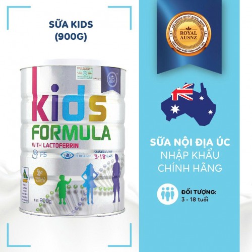 Sữa Hoàng gia Úc Kids Formula – Bổ sung dưỡng chất cho trẻ từ 3-18 tuổi (900g)