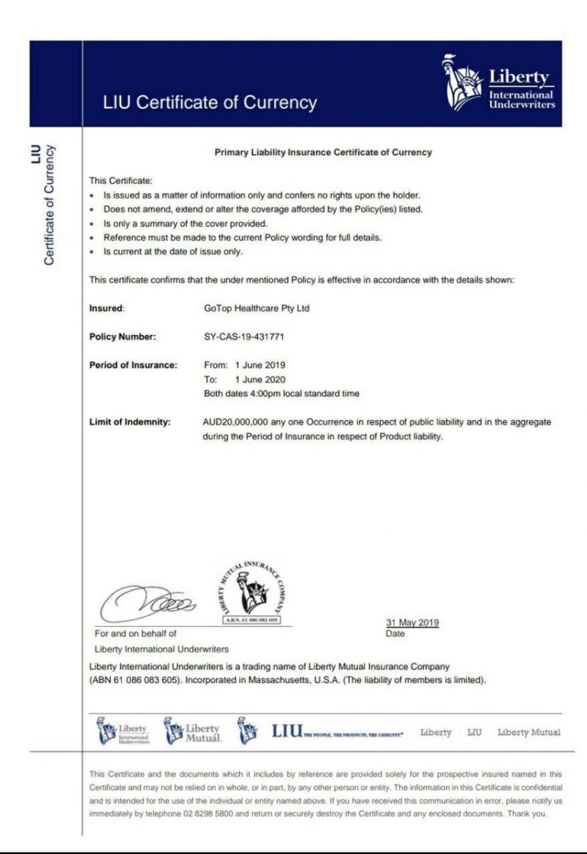 gói bảo hiểu trị giá 20 triệu đô la Sữa Hoàng Gia Úc Royal Ausnz mua của Liberty 