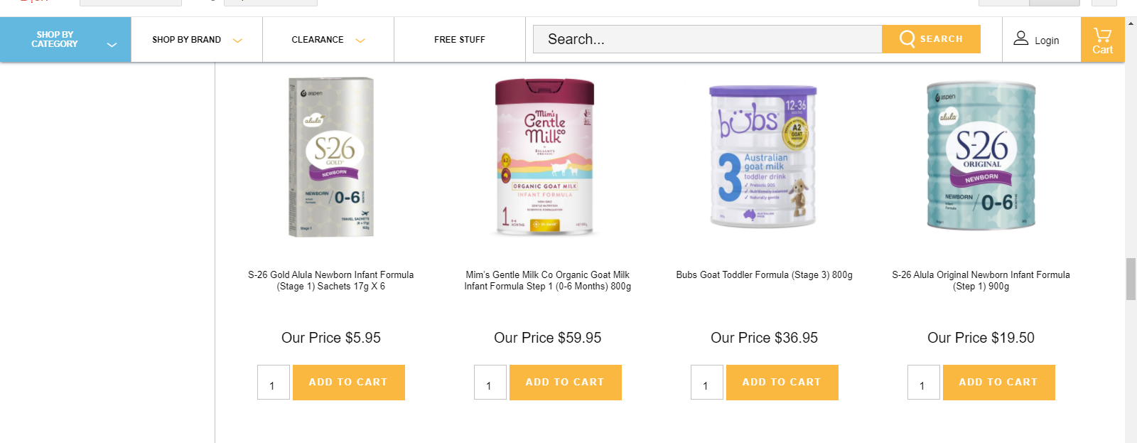 Thương hiệu sữa nổi tiếng góp mặt trên Pharmacy Online