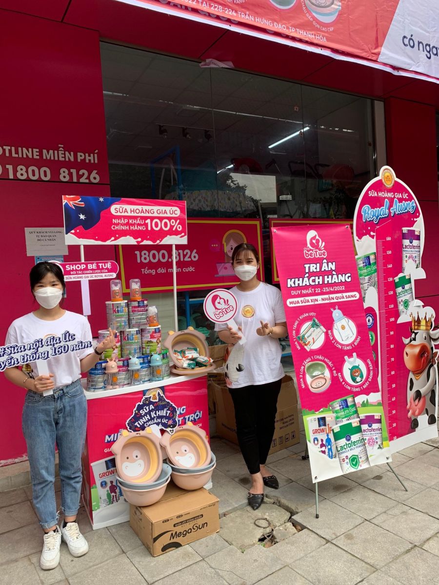 Trade & Show Shop Bé Tuệ Thanh Hóa – Điểm đến uy tín được Sữa Hoàng Gia Royal Ausnz tin tưởng chọn lựa
